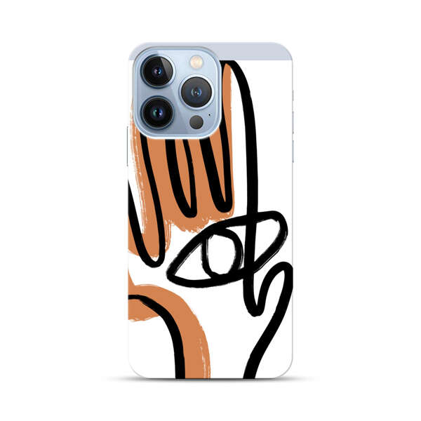 Abstract Minimalist Hand with Eye iPhone 13 Pro Hard Case