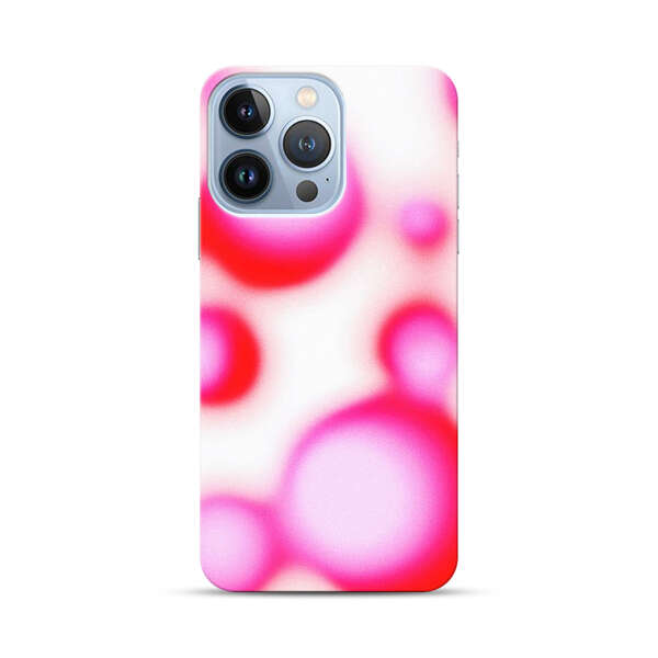 Abstract Pink and Red Blurry Circles iPhone 13 Pro Hard Case