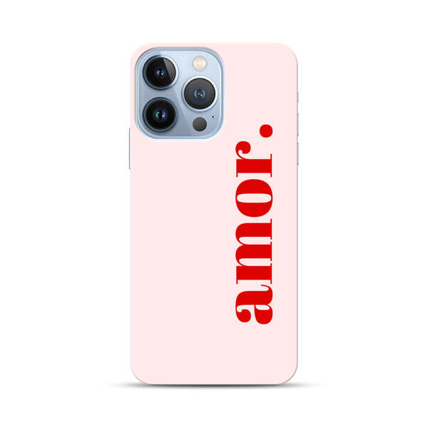Amor Love Bold Red Text iPhone 13 Pro Hard Case