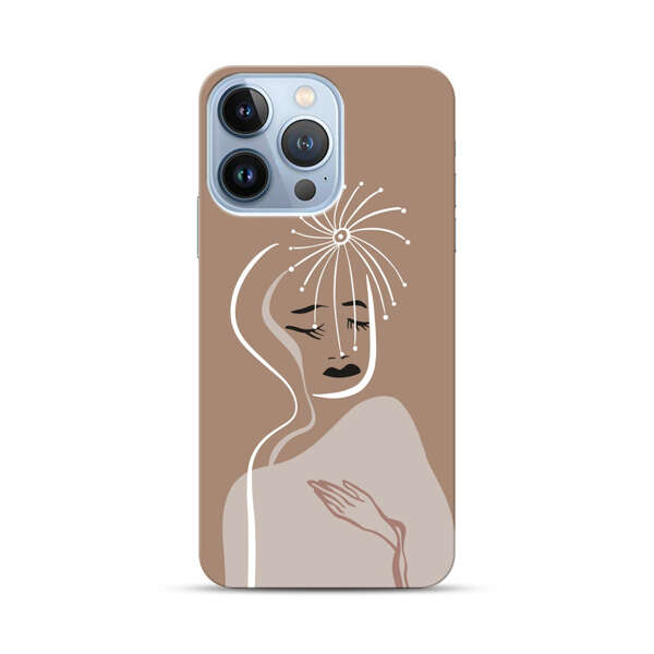 Artistic Abstract Portrait with Serene Face iPhone 13 Pro Hard Case