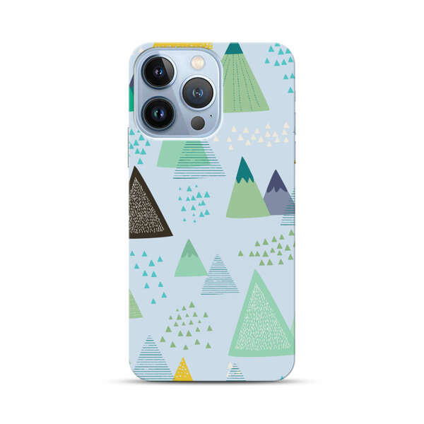 Colorful Abstract Mountain Pattern iPhone 13 Pro Hard Case