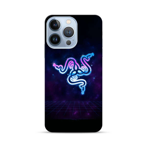 Glowing Neon Triple Snake iPhone 13 Pro Hard Case