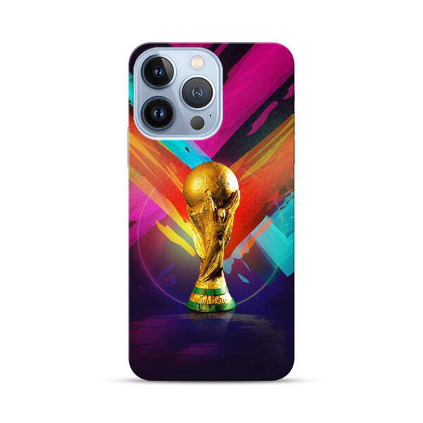 Golden Soccer Trophy with Colorful Abstract Background iPhone 13 Pro Hard Case