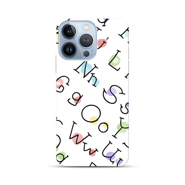 Playful Alphabet Pattern with Colorful Letters iPhone 13 Pro Hard Case
