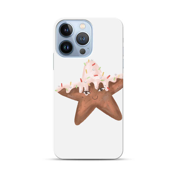 Smiling Gingerbread Star Cookie iPhone 13 Pro Hard Case