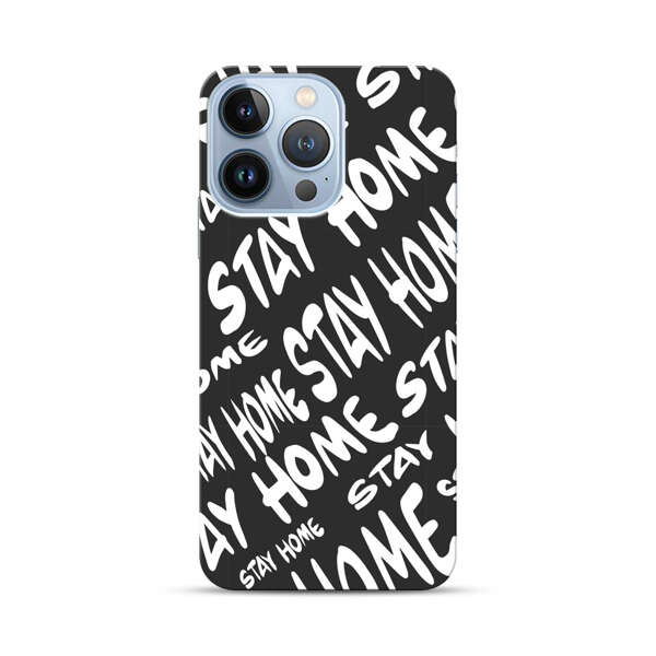 Stay Home Pattern iPhone 13 Pro Hard Case