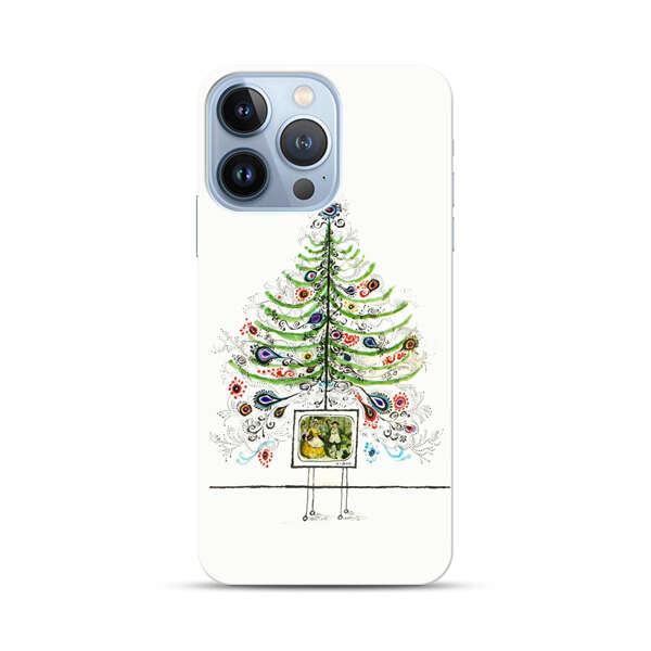 Whimsical Christmas Tree Artistic Design iPhone 13 Pro Hard Case