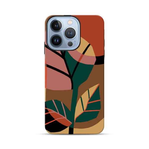 Abstract Geometric Leaves Design iPhone 13 Pro Impact Case