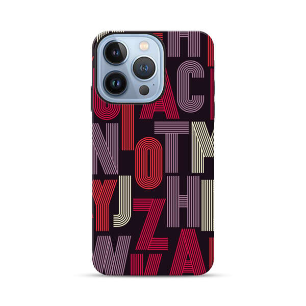 Abstract Letters Pattern iPhone 13 Pro Impact Case