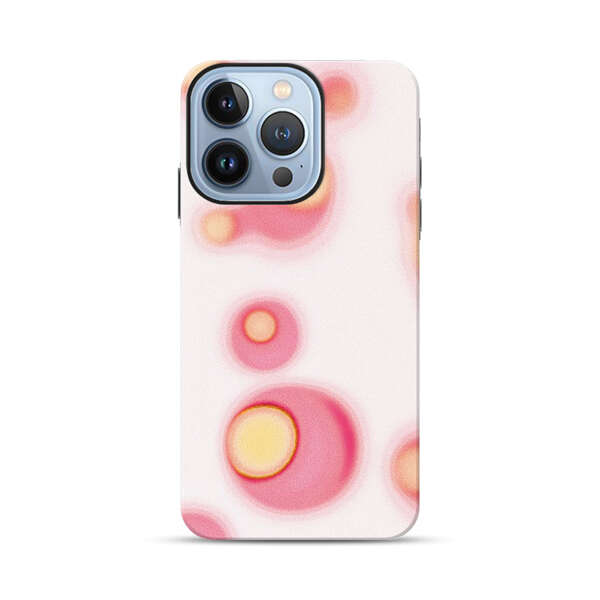 Abstract Pink and Yellow Blobs iPhone 13 Pro Impact Case