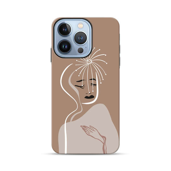 Artistic Abstract Portrait with Serene Face iPhone 13 Pro Impact Case