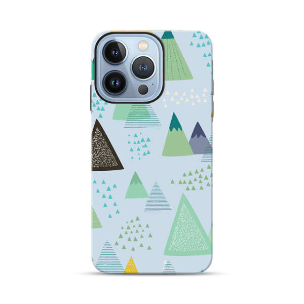 Colorful Abstract Mountain Pattern iPhone 13 Pro Impact Case