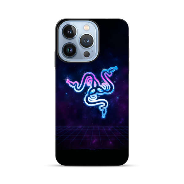 Glowing Neon Triple Snake iPhone 13 Pro Impact Case