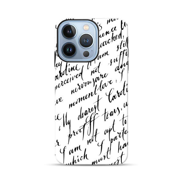 Handwritten Calligraphy iPhone 13 Pro Impact Case