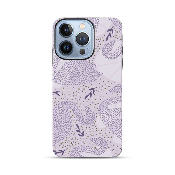 Lavender Swan Pattern iPhone 13 Pro Impact Case