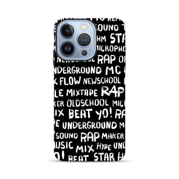 Rap Hip Hop Words Collage iPhone 13 Pro Impact Case