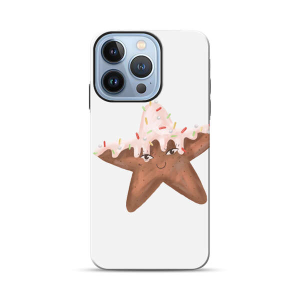 Smiling Gingerbread Star Cookie iPhone 13 Pro Impact Case