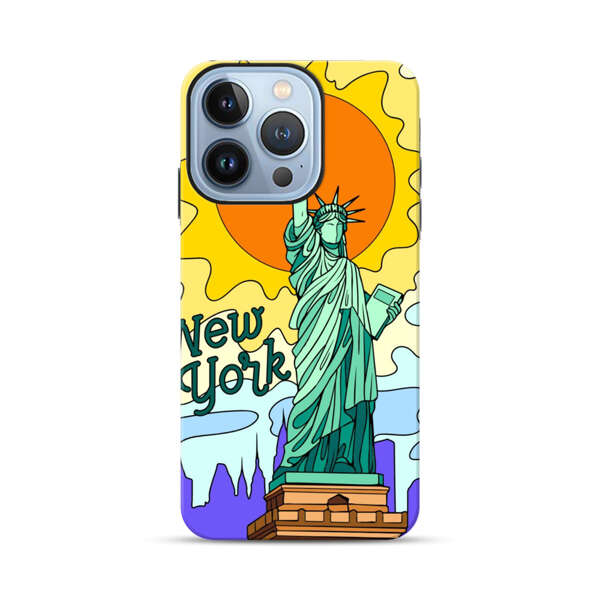 Statue of Liberty New York Artistic Sun iPhone 13 Pro Impact Case
