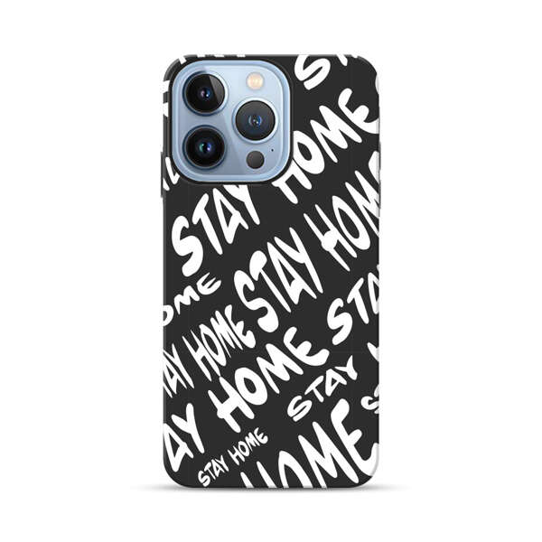 Stay Home Pattern iPhone 13 Pro Impact Case