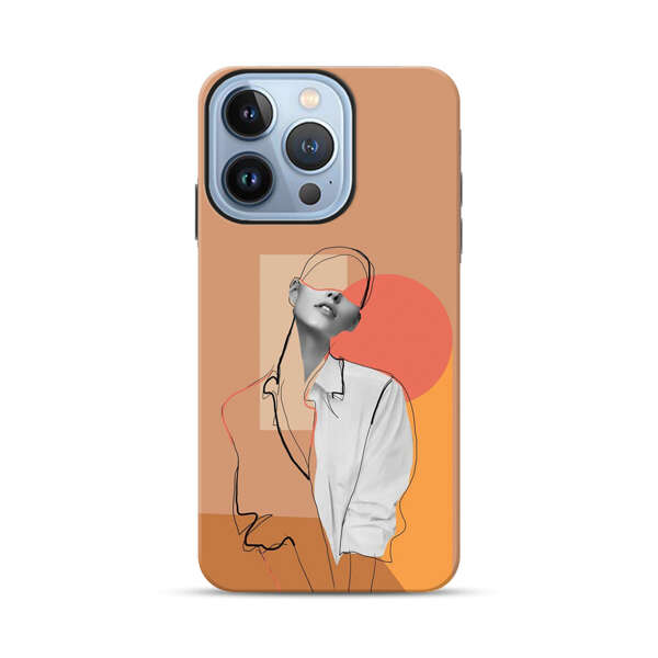 Stylish Abstract Portrait Art iPhone 13 Pro Impact Case