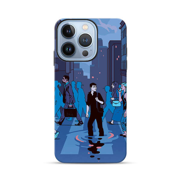 Urban Lonely Person Crosswalk iPhone 13 Pro Impact Case