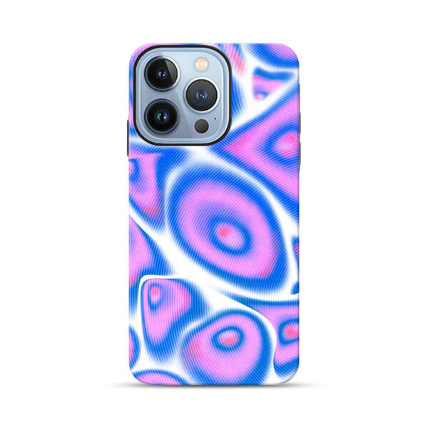 Vibrant Abstract Pink and Blue Swirl Pattern iPhone 13 Pro Impact Case