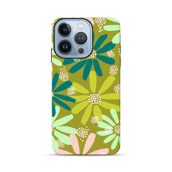 Vibrant Floral Daisy Pattern iPhone 13 Pro Impact Case