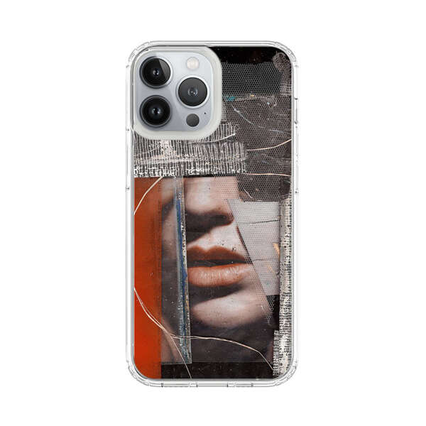 Abstract Collage Close Up Face iPhone 13 Pro Max Case