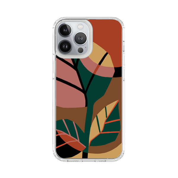 Abstract Geometric Leaves Design iPhone 13 Pro Max Case