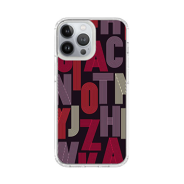 Abstract Letters Pattern iPhone 13 Pro Max Case