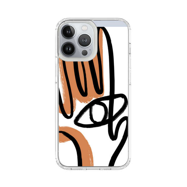 Abstract Minimalist Hand with Eye iPhone 13 Pro Max Case