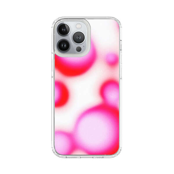 Abstract Pink and Red Blurry Circles iPhone 13 Pro Max Case