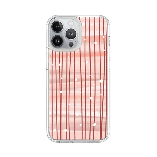 Abstract Vertical Lines Pink Pattern iPhone 13 Pro Max Case