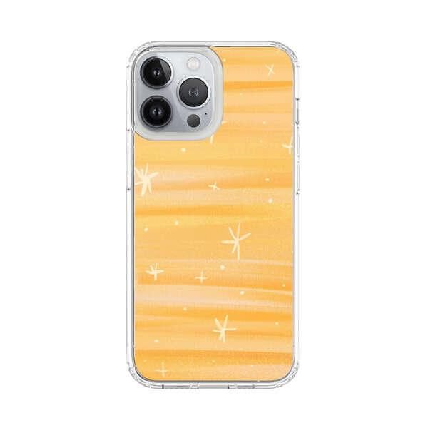 Bright Orange Star Pattern iPhone 13 Pro Max Case