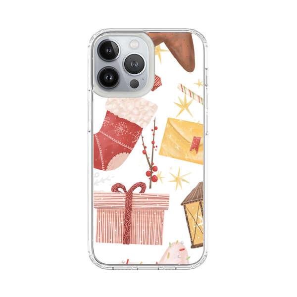 Christmas Festive Pattern with Gingerbread and Gifts iPhone 13 Pro Max Case