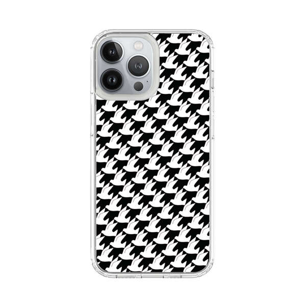 Classic Black and White Houndstooth Pattern iPhone 13 Pro Max Case
