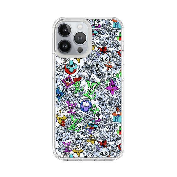 Colorful Cartoon Graffiti Pattern iPhone 13 Pro Max Case