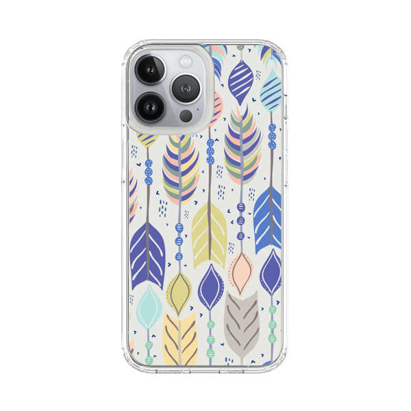 Colorful Feathers Pattern Pastel iPhone 13 Pro Max Case