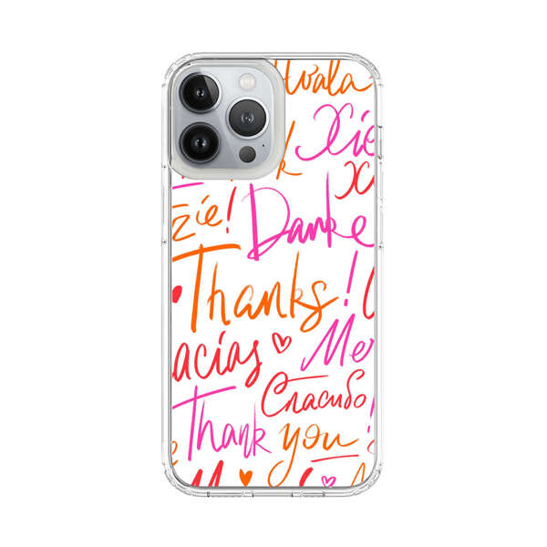 Colorful Thank You Multilingual Pattern iPhone 13 Pro Max Case