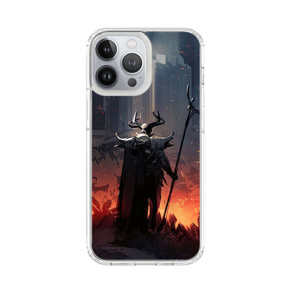 Dark Fantasy Warrior with Horned Helmet iPhone 13 Pro Max Case