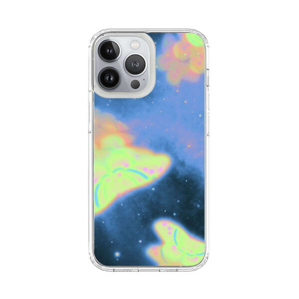 Dreamy Glowing Cosmic Butterflies iPhone 13 Pro Max Case