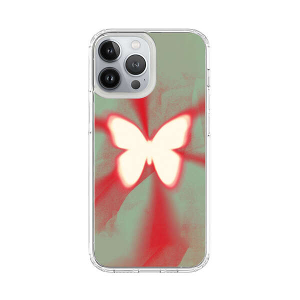 Glowing White Butterfly Abstract Radiant Design iPhone 13 Pro Max Case