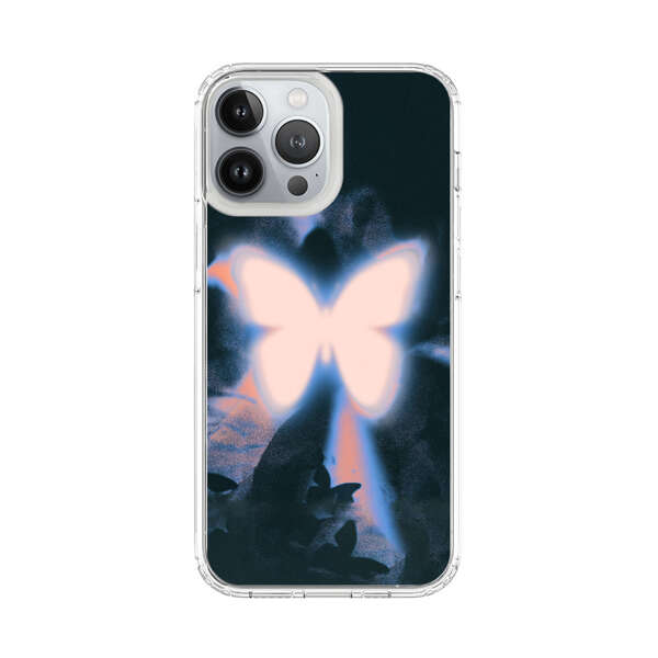 Glowing White Butterfly iPhone 13 Pro Max Case