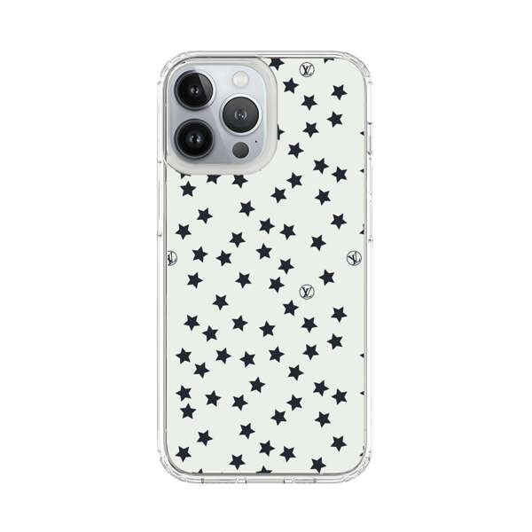 Minimalist Black Stars Pattern iPhone 13 Pro Max Case