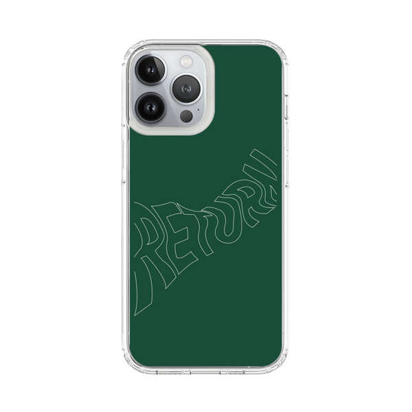 Minimalist Green Wavy Return Text iPhone 13 Pro Max Case