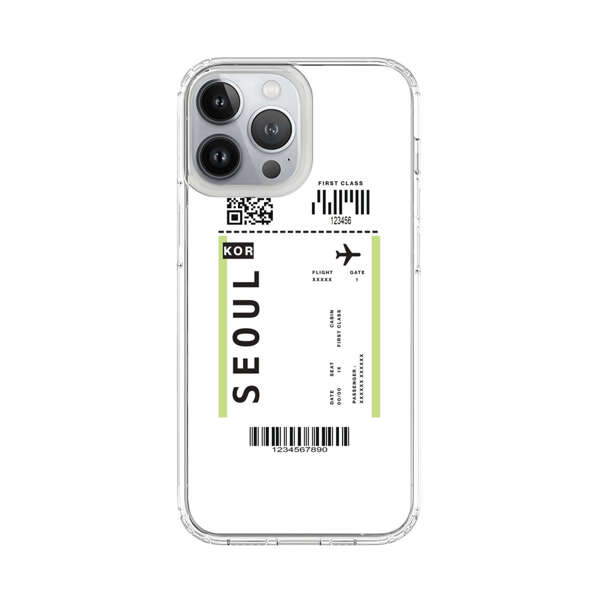 Minimalist Seoul Boarding Pass iPhone 13 Pro Max Case