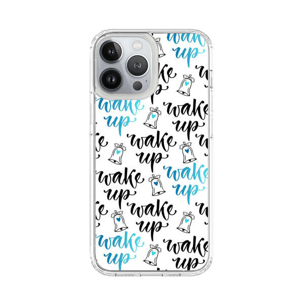 Motivational wake up call lettering pattern iPhone 13 Pro Max Case