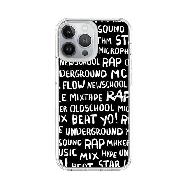 Rap Hip Hop Words Collage iPhone 13 Pro Max Case