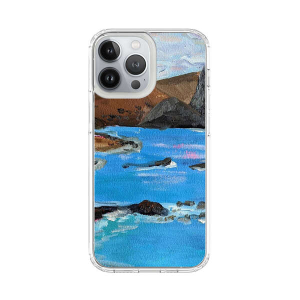 Rocky Coastline Ocean Painting iPhone 13 Pro Max Case