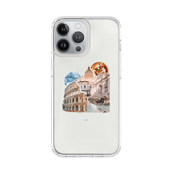 Rome Landmarks with Pizza iPhone 13 Pro Max Case